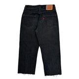 Levis 550 Jeans - 30W 36L Black Cotton