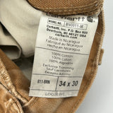 Carhartt Double Knee Carpenter Trousers - 32W 30L Brown Cotton