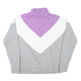 FILA Womens Purple & White & Grey Sweatshirt Collared M Cotton Blend Casual