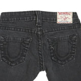TRUE RELIGION Womens Shorts Black Denim Cut-Off XXS W25 Distressed Hem