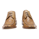 WEXFORD Derby Shoes Beige Leather Mens UK 6