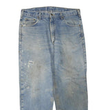 CARHARTT Mens Regular Fit Blue Denim Jeans W36 L30 Distressed Cotton Blend Zip