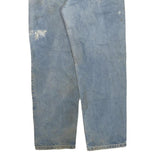 CARHARTT Mens Regular Fit Blue Denim Jeans W36 L30 Distressed Cotton Blend Zip