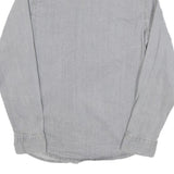 WRANGLER Mens Grey Light Denim Style Shirt S Casual Cotton Blend