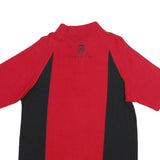 WINNER'S CIRCLE Mens Red & Black Cotton Short Sleeve Racing Polo Shirt M