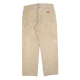 DICKIES Mens Jeans Beige Relaxed Straight Denim Medium W36 L32 Workwear Utility