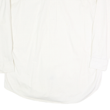 CHAPS Mens White Button-Down Shirt L Embroidered Crest Casual Cotton
