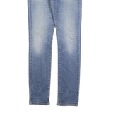 CARHARTT Mens Slim Blue Denim Slim Jeans W33 L34 Stylish Zip Closure