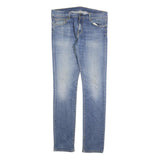 CARHARTT Mens Slim Blue Denim Slim Jeans W33 L34 Stylish Zip Closure