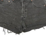 LEVI'S Womens Shorts Black Denim Distressed S W29 Casual Summer