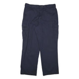 DICKIES Mens Navy Blue Relaxed Fit Cargo Trousers W36 L31 Workwear Durable