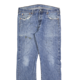 LEVI'S 501 Mens Jeans Blue Regular Straight Denim Medium W36 L34 Classic Button
