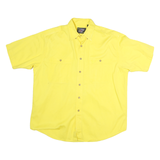 CHASE AUTHENTICS Mens Yellow Shirt XL Cotton Button-Down Casual Lightweight