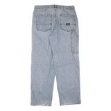 DICKIES Womens Regular Fit Blue Denim Jeans W36 L32 Workwear Straight Leg Cotton