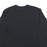 GILDAN Mens Black Panther Volleyball Graphic Long Sleeve Crew Neck L Cotton