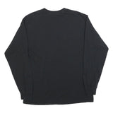 GILDAN Mens Black Panther Volleyball Graphic Long Sleeve Crew Neck L Cotton