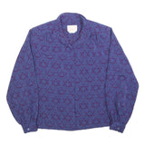 PENDLETON Womens Purple Printed Blouse Long Sleeve Button Neck M Patterned