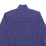 PENDLETON Womens Purple Printed Blouse Long Sleeve Button Neck M Patterned