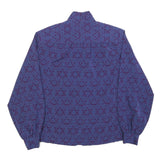 PENDLETON Womens Purple Printed Blouse Long Sleeve Button Neck M Patterned