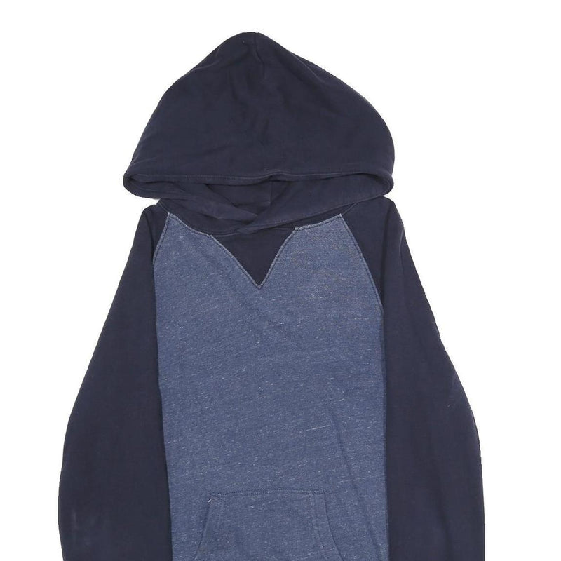 J.CREW Mens Navy & Blue Cotton Blend Pullover Hoodie S Casual Sweatshirt