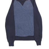 J.CREW Mens Navy & Blue Cotton Blend Pullover Hoodie S Casual Sweatshirt