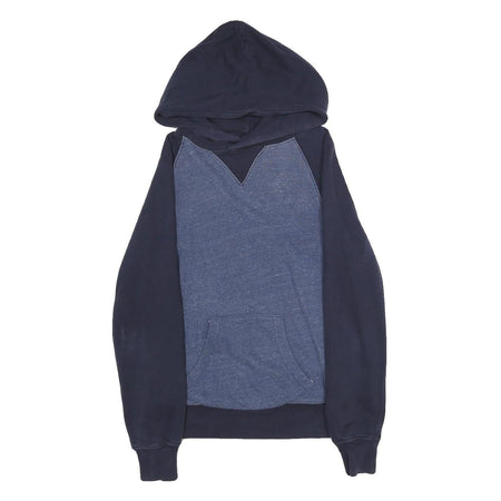 J.CREW Mens Navy & Blue Cotton Blend Pullover Hoodie S Casual Sweatshirt
