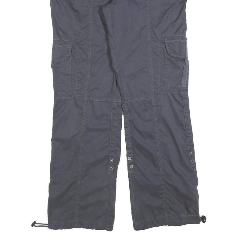 ENERGY Mens Polyester Blend Navy Regular Cargo Trousers W34 L32 Zip Pockets