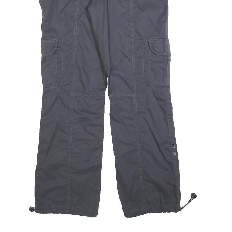 ENERGY Mens Polyester Blend Navy Regular Cargo Trousers W34 L32 Zip Pockets