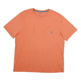 CHAPS Mens Orange Pocket T-Shirt XL Short Sleeve Crew Neck Classic Cotton