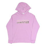 CHAMPION Womens Pink Hoodie XS Cotton Blend Pullover Lightweight Casual