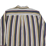 TRADER BAY Mens Blue & Beige Stripe Shirt XL Casual Long Sleeve Cotton