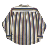 TRADER BAY Mens Blue & Beige Stripe Shirt XL Casual Long Sleeve Cotton