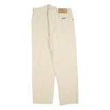 MARLBORO Mens Regular Beige Cotton Blend Trousers W38 L30 Button Closure Classic