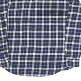 LINCOLN Mens Blue & White Check Shirt L Long Sleeve Cotton Blend Casual