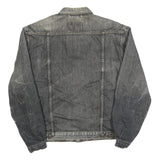 LEVI'S Mens Black Denim Button Jacket S Cotton Classic Casual Retro Style