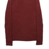 UNIQLO Womens Maroon Wool Blend Plain Roll Neck Basic Knit Jumper Size S