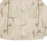 Golden Mfg Co. Inc. Mens Beige & Brown Military Style Cotton Blend Jacket XL