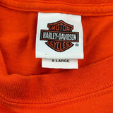 Myrtle Beach Bike Week 2013 Harley Davidson Graphic T-Shirt - XL Orange Cotton