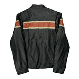 Wilsons Leather Striped Leather Jacket - Large Black Leather