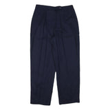 EVAN PICONE Womens Wool Blend Navy Relaxed Straight Leg Trousers W29 L27 Classic