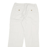 DOCKERS Womens Cotton White Regular Straight Trousers W32 L29 Casual Zip