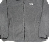 THE NORTH FACE Womens Grey Jacket L Polyester Blend Plain Zip Warm Casual