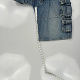 First Down Cargo Shorts - 38W 11L Blue Cotton