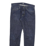 CARHARTT Mens Slim Blue Denim Raw Slim Fit Jeans W33 L34 Classic Zip Closure