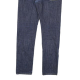 CARHARTT Mens Slim Blue Denim Raw Slim Fit Jeans W33 L34 Classic Zip Closure