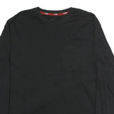 WRANGLER Mens Black Long Sleeve Crew Neck Pocket T-Shirt L Cotton