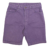 EDWIN Mens Shorts Purple M W30 Cotton Blend Casual Classic Plain with Pockets