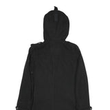 G-STAR Mens Black Wool Blend Hooded Button Jacket S Wool Blend Hooded Coat