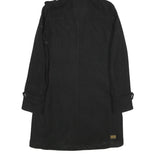 G-STAR Mens Black Wool Blend Hooded Button Jacket S Wool Blend Hooded Coat