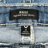Made In USa Halle True Religion Skinny Jeans - 28W UK 8 Blue Cotton